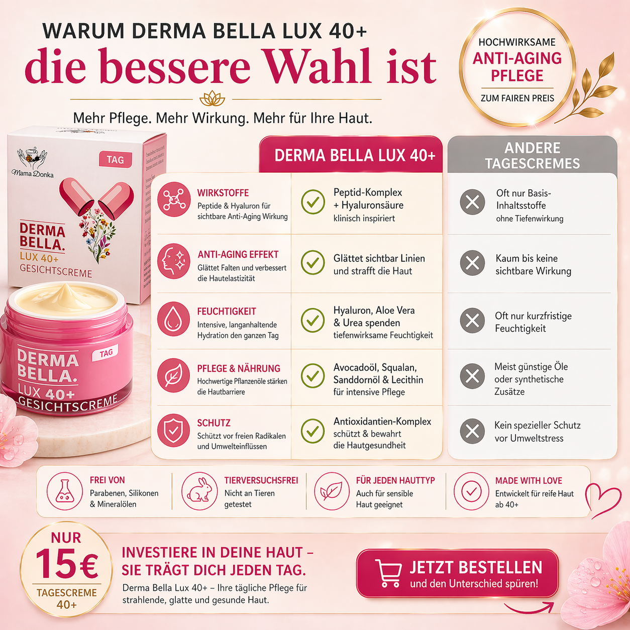 Derma Bella Lux 40+ Tagescreme