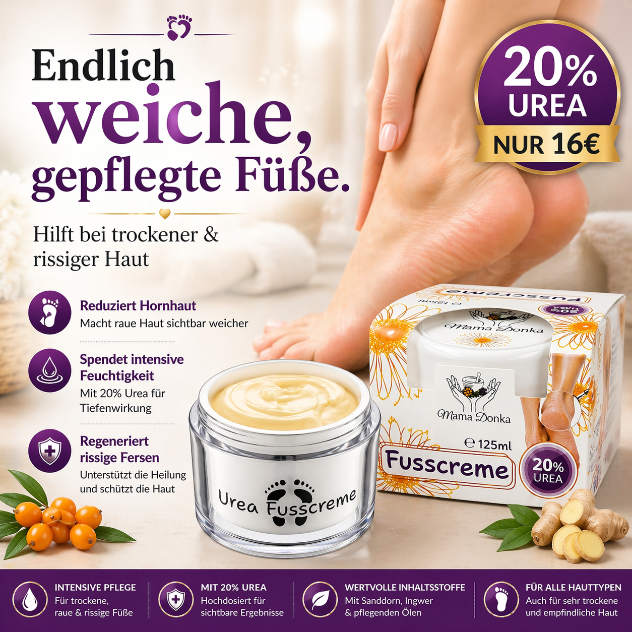 Nagelserum und Fußcreme mit Urea Set