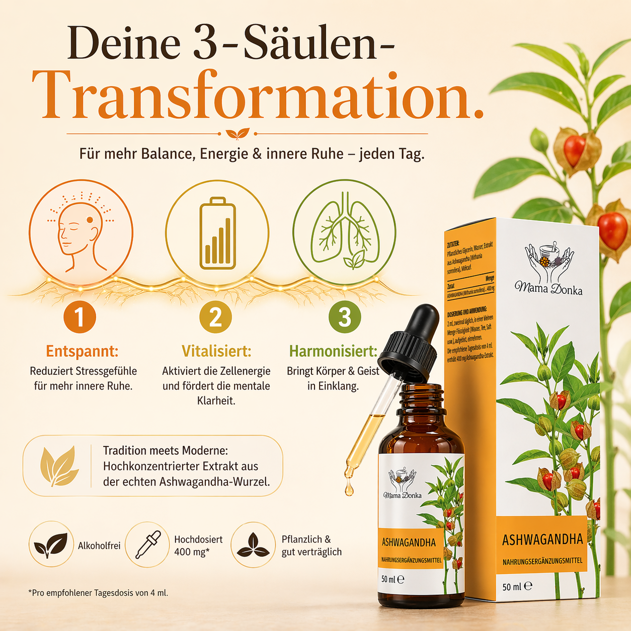 Ashwagandha Tropfen – Natürliche Balance