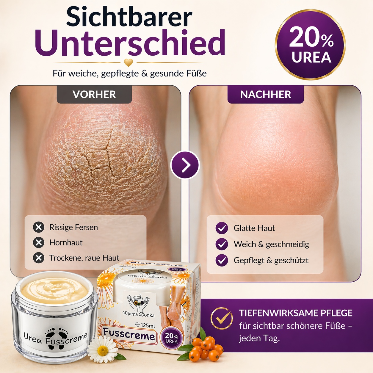 Nagelserum und Fußcreme mit Urea Set