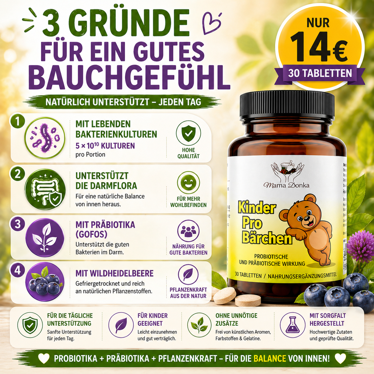 Kinder Pro Bärchen – Probiotika