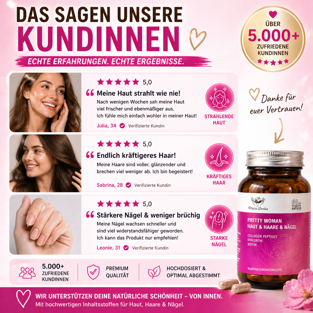 Pretty Woman Haut Haare Nägel