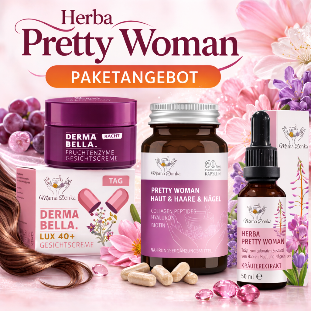 Herba Pretty Woman Paket – Strahlende Haut, kräftiges Haar und gesunde Nägel