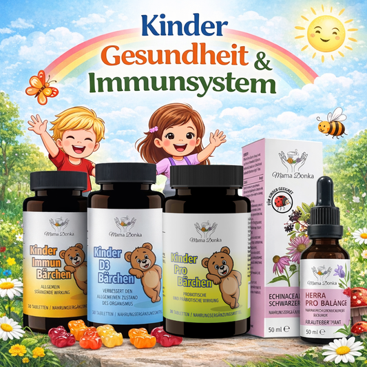Kinder Gesundheit & Immunsystem Paket – Vitamine, Probiotika und Kräuterextrakte